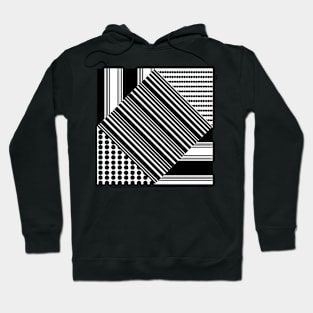 Simple Minimal Geometrical Patch Work Hoodie